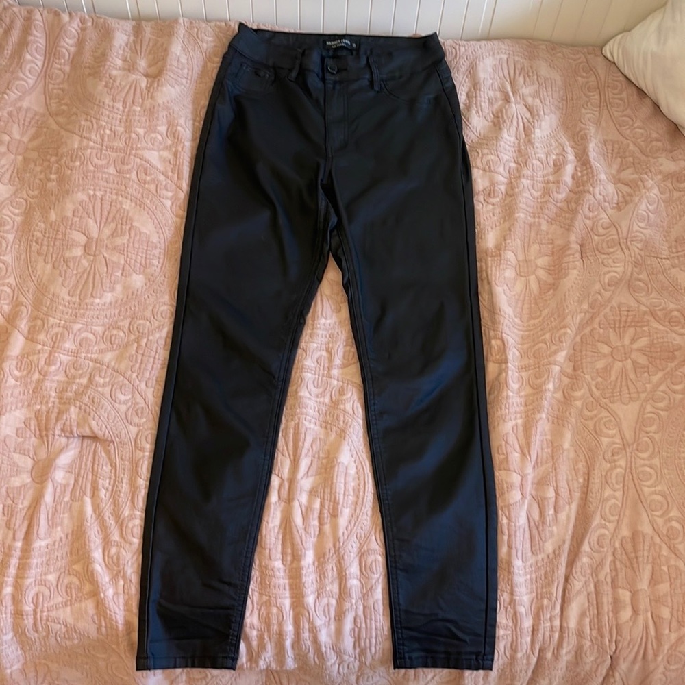 Hammer Jeans Los Angeles Black Faux Leather Pants